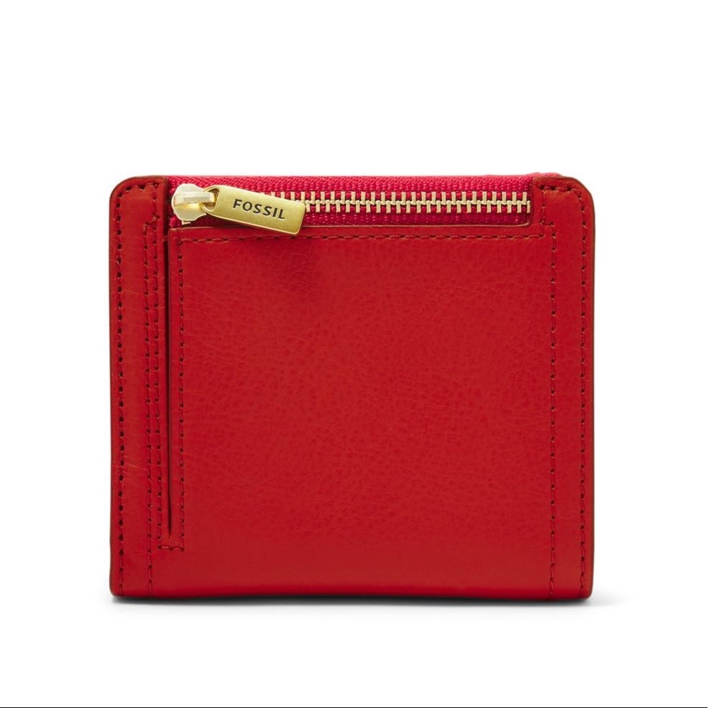 Small red fossil wallet